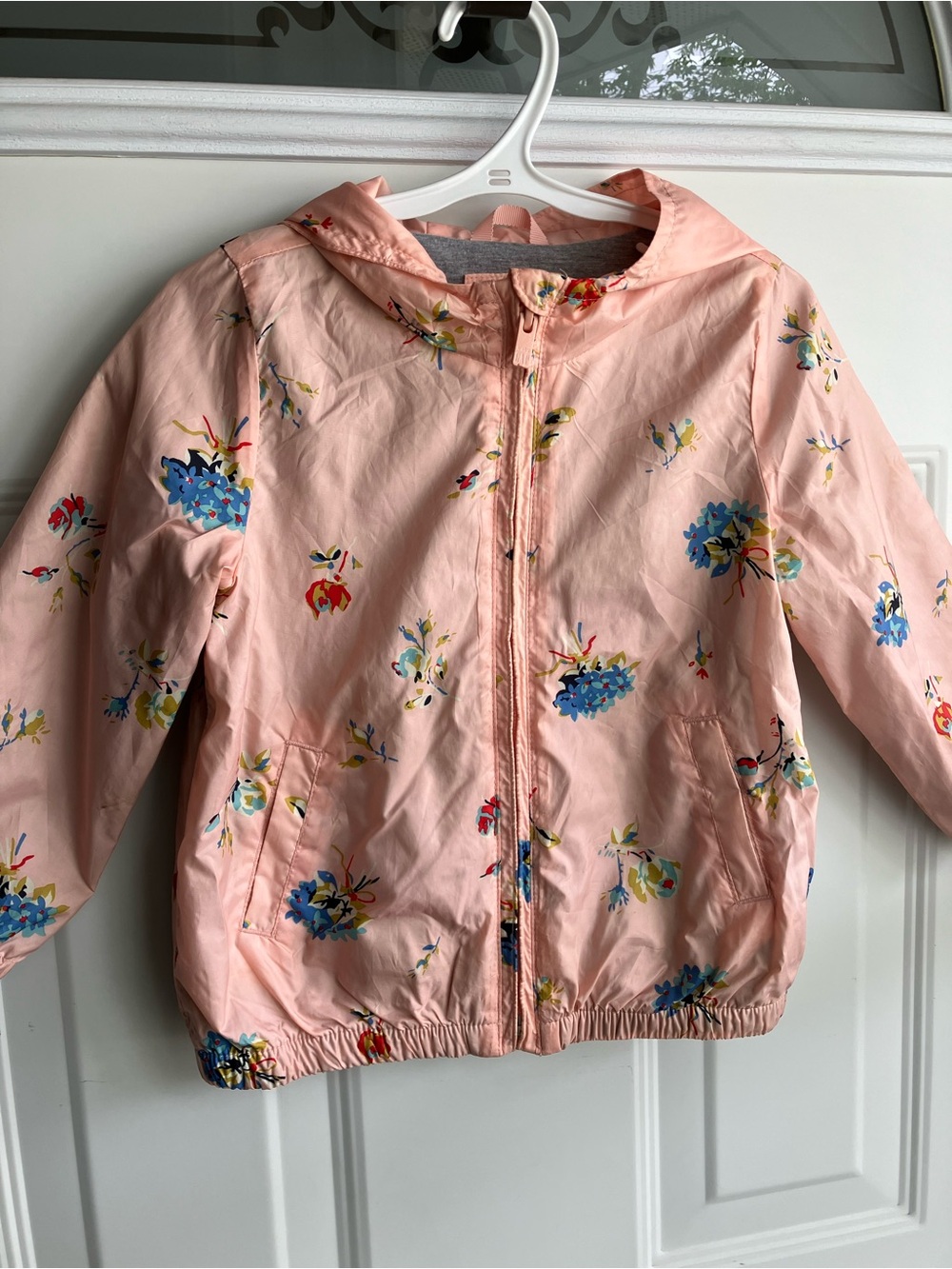 Gap pink floral flowers windbreaker 4T
